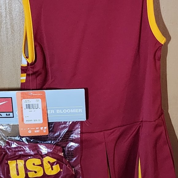 USC TROJANS NIKE HIGH QUALITY STITCHED TODDLER CHEERLEADER DRESS SET - Picture 6 of 10